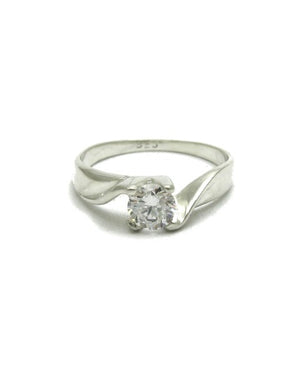 Сребърен пръстен с камък циркон 5мм - BIJU-BG.COM | Онлайн магазин за бижутерия - бижута от стомана, злато и сребро