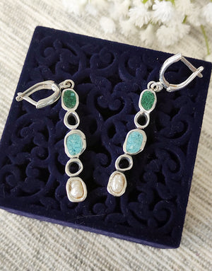 Сребърен комплект бижута проба 925 включващ обеци - бижуто е подходящо за жени