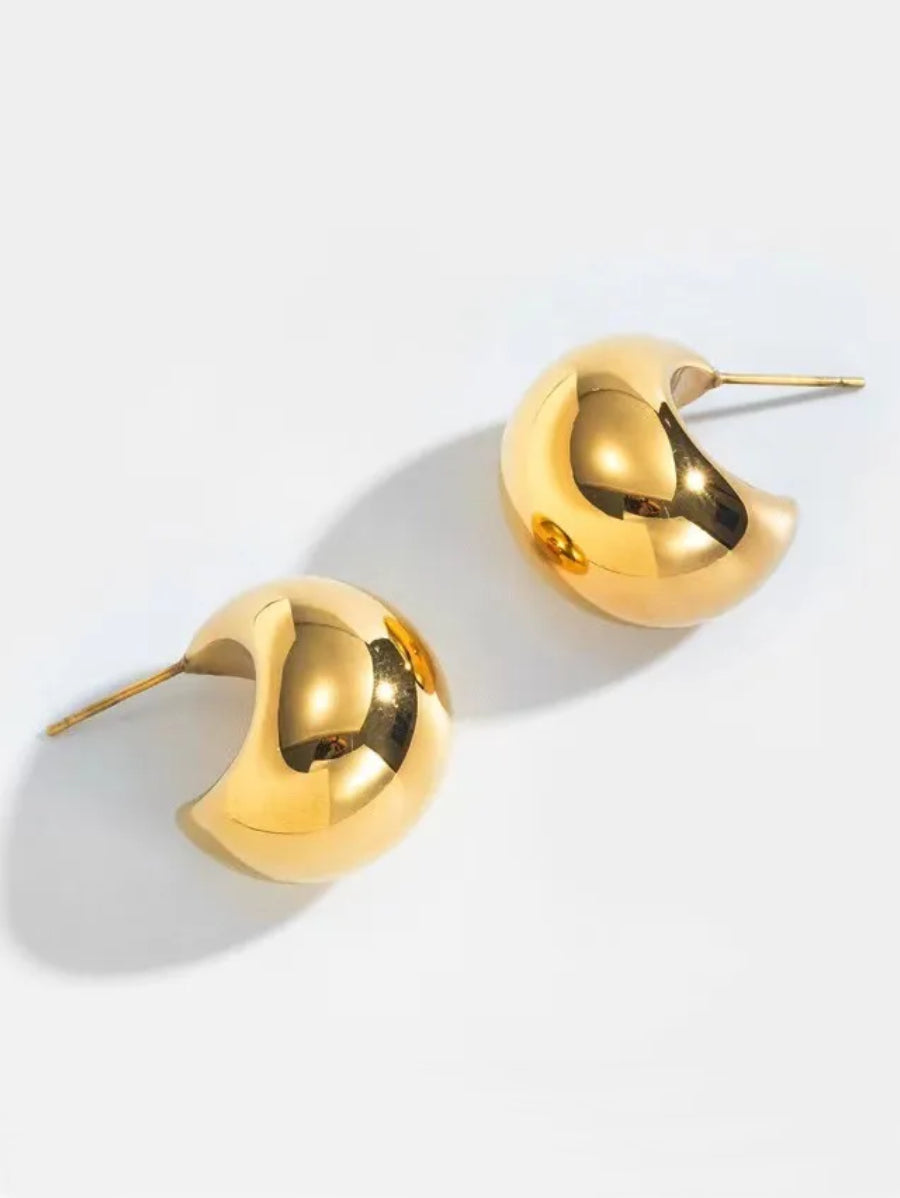 Обеци Хейли неръждаема стомана цвят злато