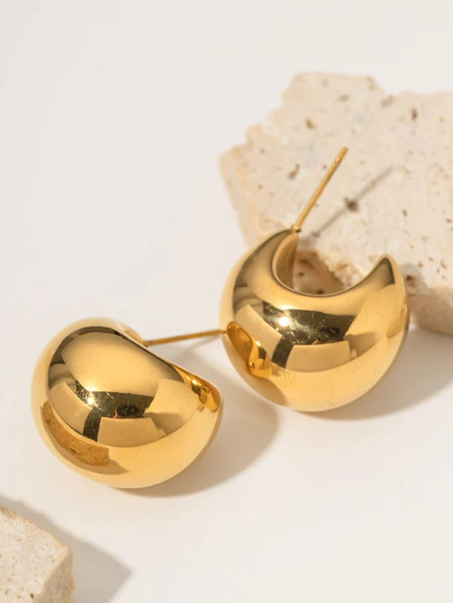 Обеци Хейли неръждаема стомана цвят злато