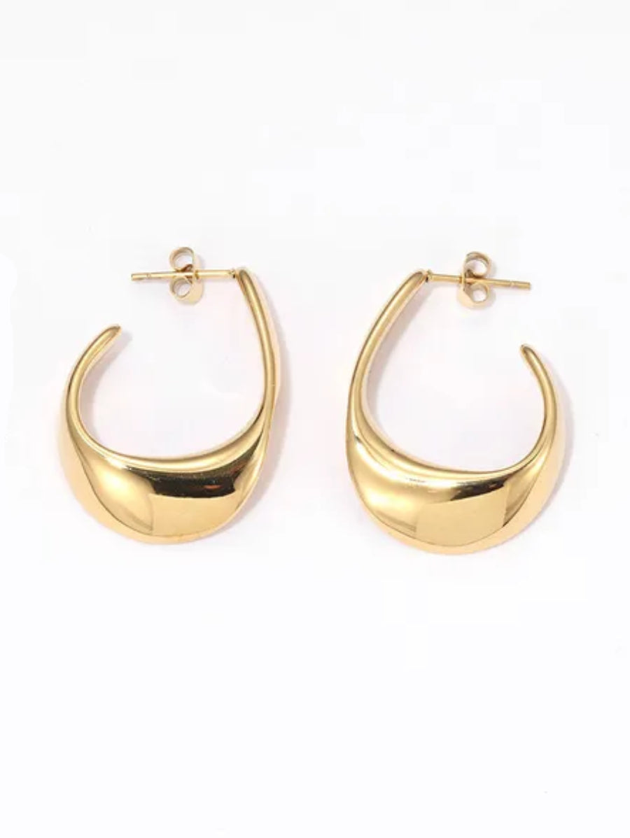 Обеци медицинска стомана цвят злато