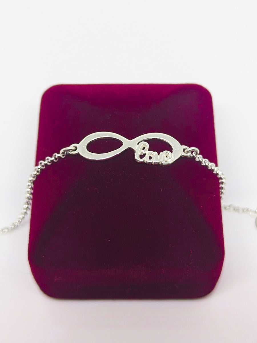 Сребърна гривна Безкрайна любов