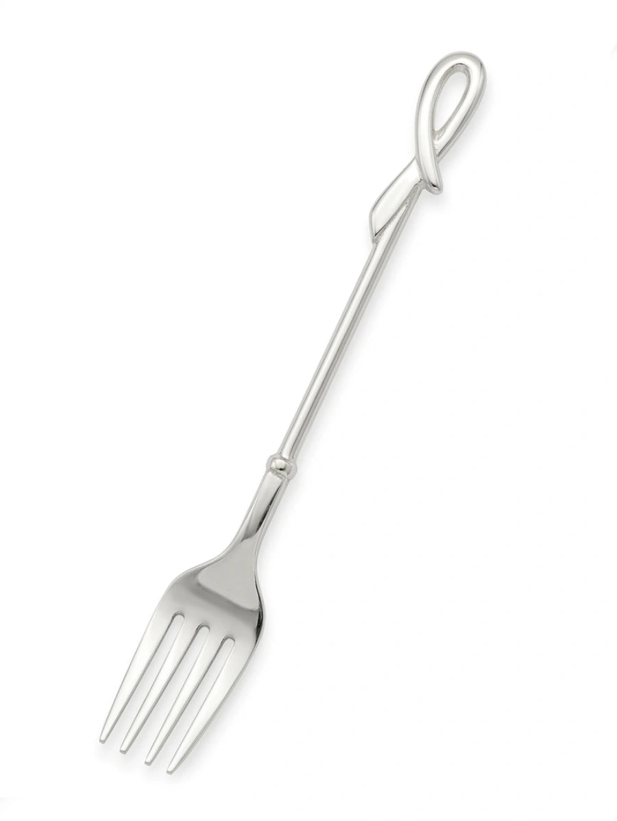 Сребърна виличка проба 925. Подарък за бебе, първо зъбче или кръщене. Хипоалергенна.