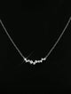 Сребърно колие с висулка с прозрачни кристали циркони