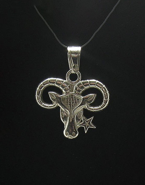 Висулка зодия Овен сребърен медальон зодия за колие