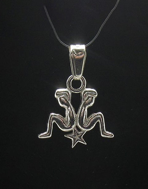 Висулка зодия Близнаци сребърен медальон зодия за колие