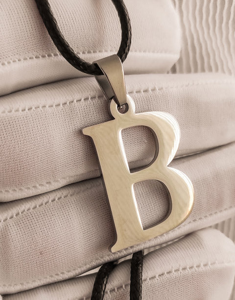 Висулка с буква "B" стомана 24 х 20мм цвят сребро - BIJU-BG.COM | Онлайн магазин за бижутерия - бижута от стомана, злато и сребро