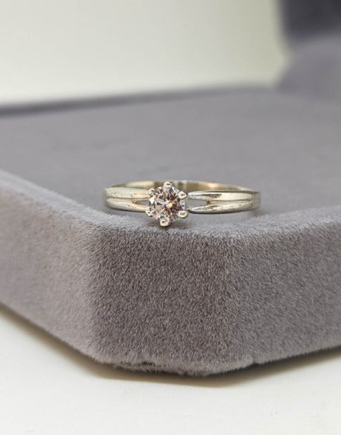 Сребърен пръстен с камък циркон 4.5мм - BIJU-BG.COM | Онлайн магазин за бижутерия - бижута от стомана, злато и сребро